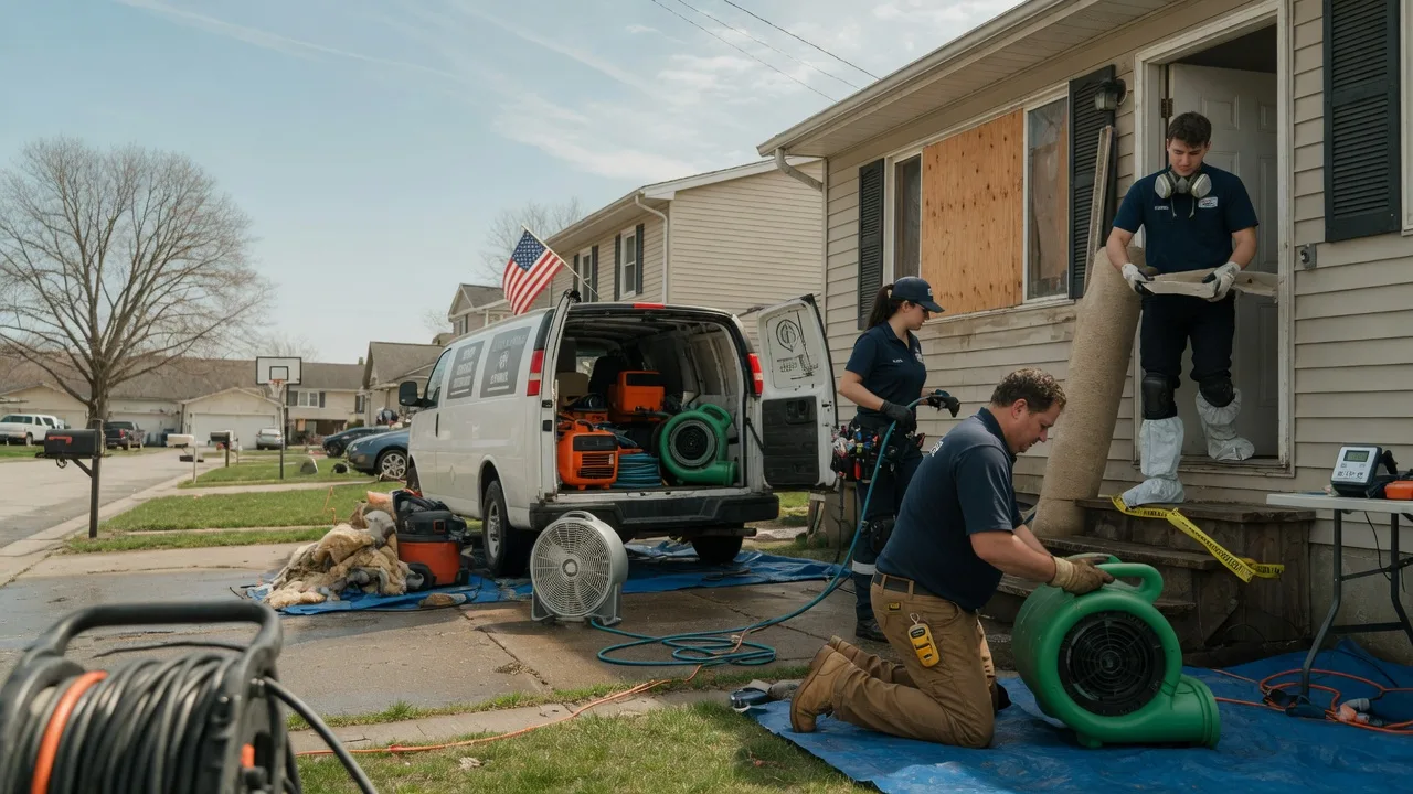 Water Damage Restoration in Sciota, IL near me